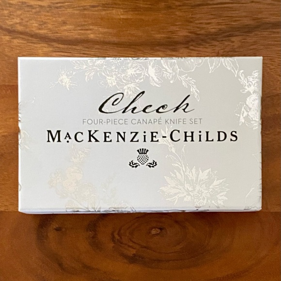 MacKenzie-Childs Check Four-Piece Canapé Knife Set ✨NWT✨ - Picture 5 of 6